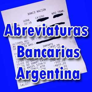 Abreviaturas Bancarias Argentina