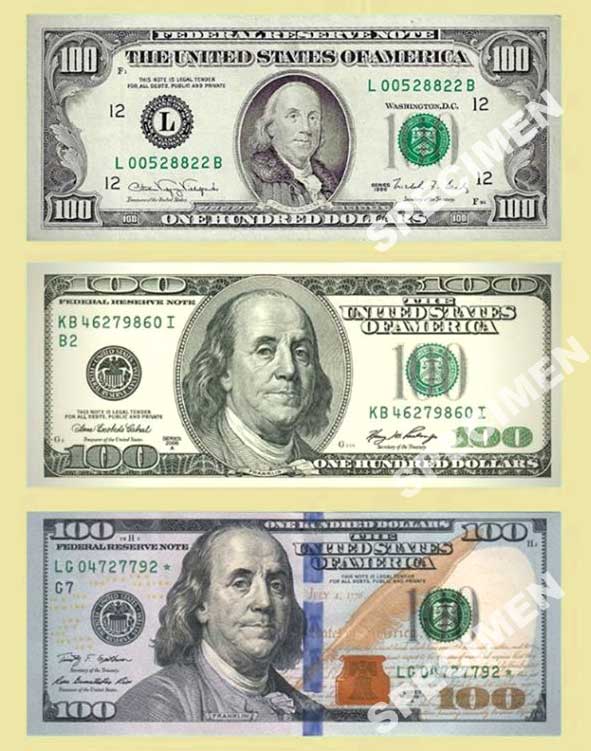 billetes de dólar vigentes
