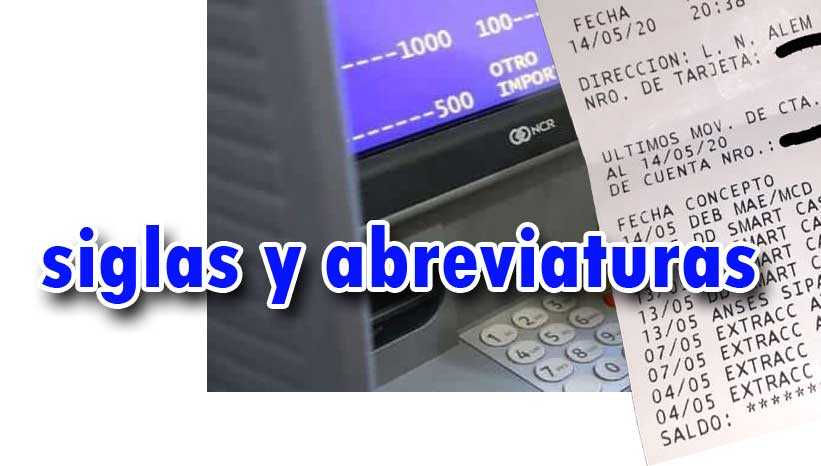 abreviaturas home banking-Abreviaturas Bancarias Argentina-significado abreviaturas bancarias argentina- siglas bancarias significado banco nación