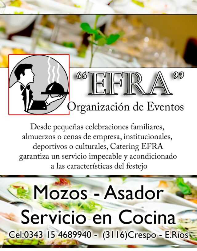 EFRA Organización de Eventos servicio gastronomico en crespo EFRA Organización de Eventos