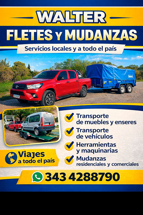 fletes y mudanzas en crespo entre ríos