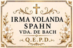 Irma Yolanda Spahn viuda de Bach falleció en Crespo