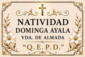 Natividad Dominga ayala, viuda de Almada