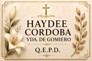 Haydee Cordoba viuda de Gomiero