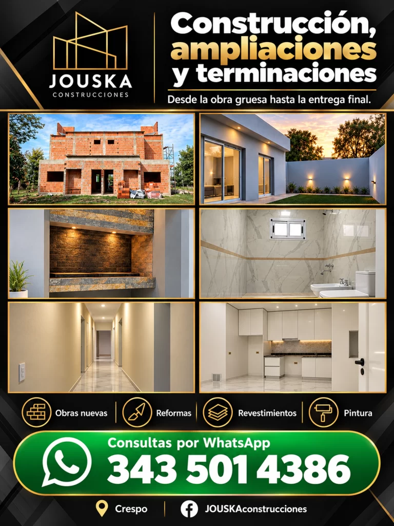 Jousca construcciones en crespo entre ríos