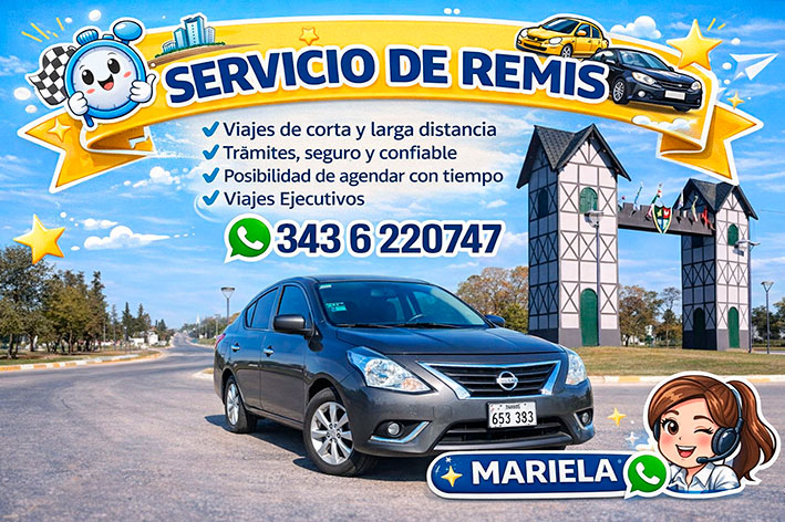 Remis de Mariela Schmidt, Crespo, Entre Ríos