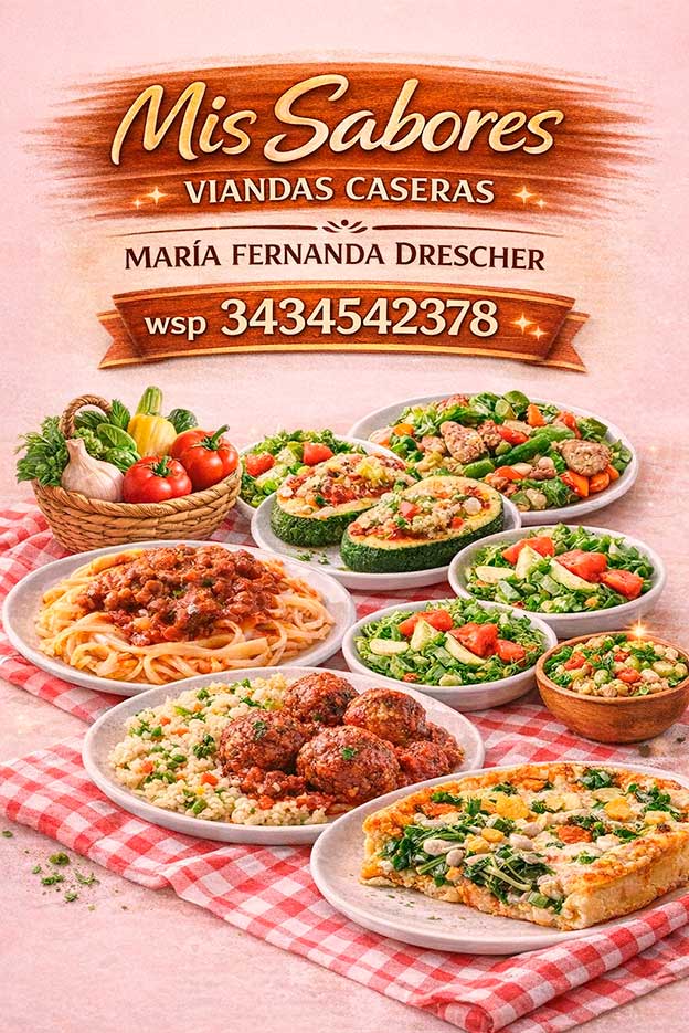 Mis Sabores, viandas caseras de María Fernanda Drescher, Crespo, Entre Ríos