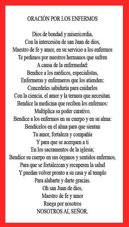 orar a dios por la salud - Oracion para un enfermo - oración por los enfermos