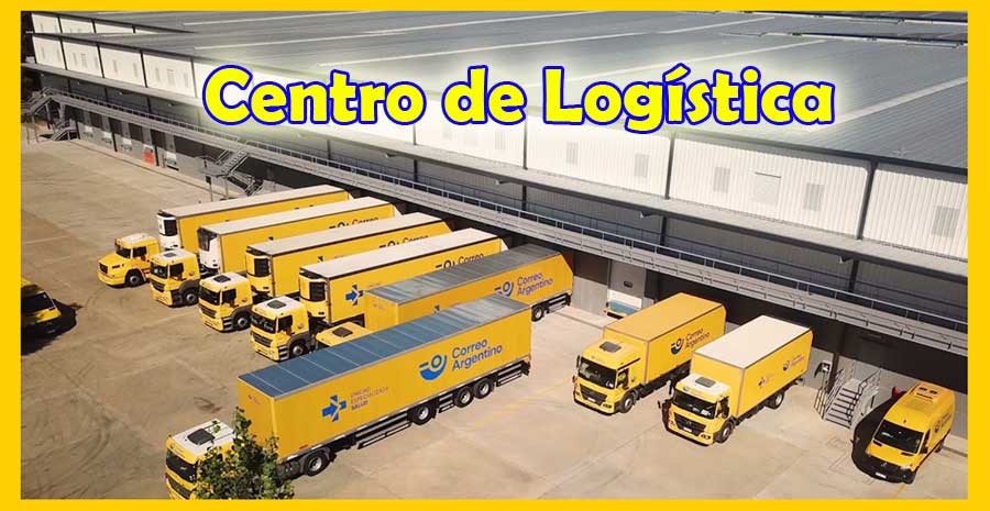 centro de logística del correo argentino- camiones saliendo de darsenas del centro de distribución del correo argentino- CTP 