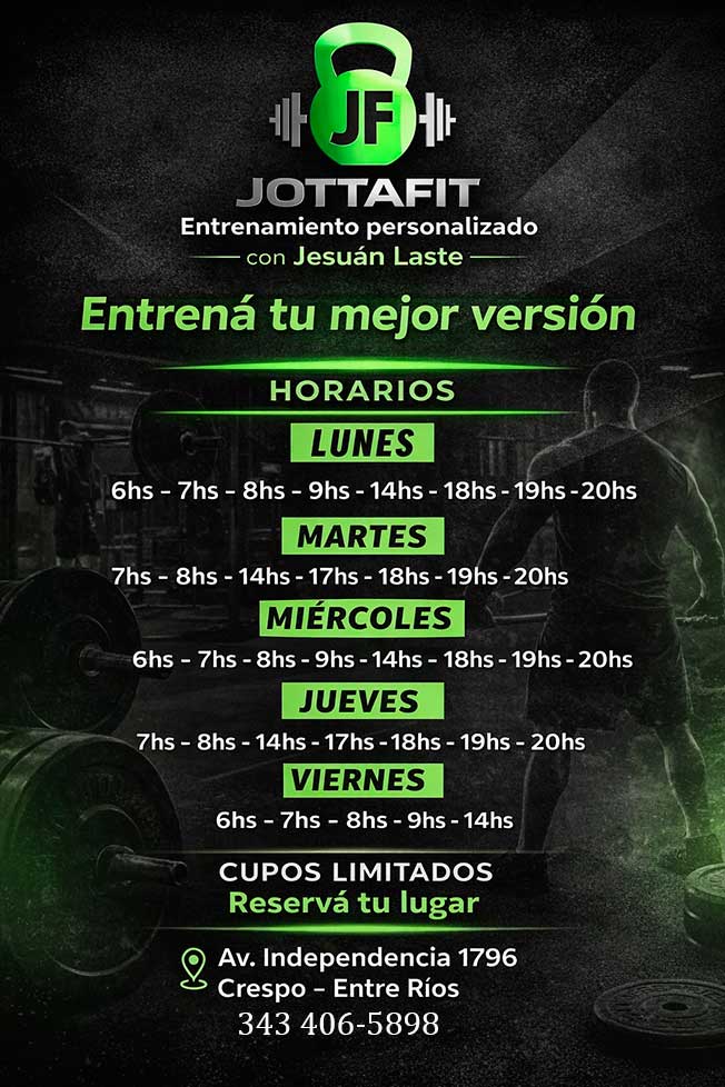 JOTTAFIT -GIMNASIO DE JESUÁN LASTE, en crespo